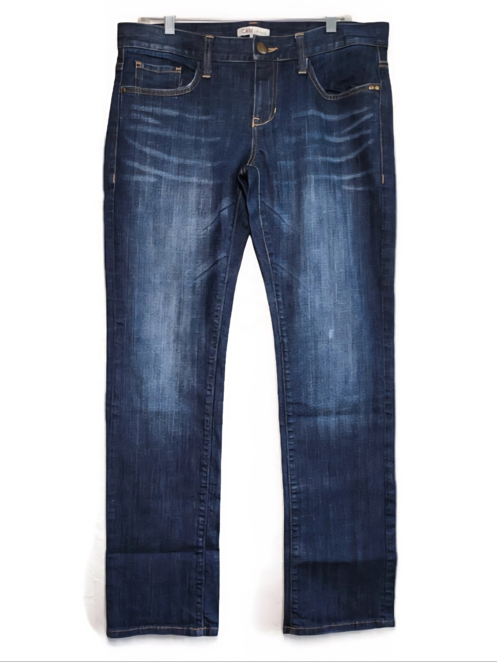 Cabi Mid-Rise Straight Leg Medium Dark Blue Wash Mid-Rise Denim Jeans Style 513